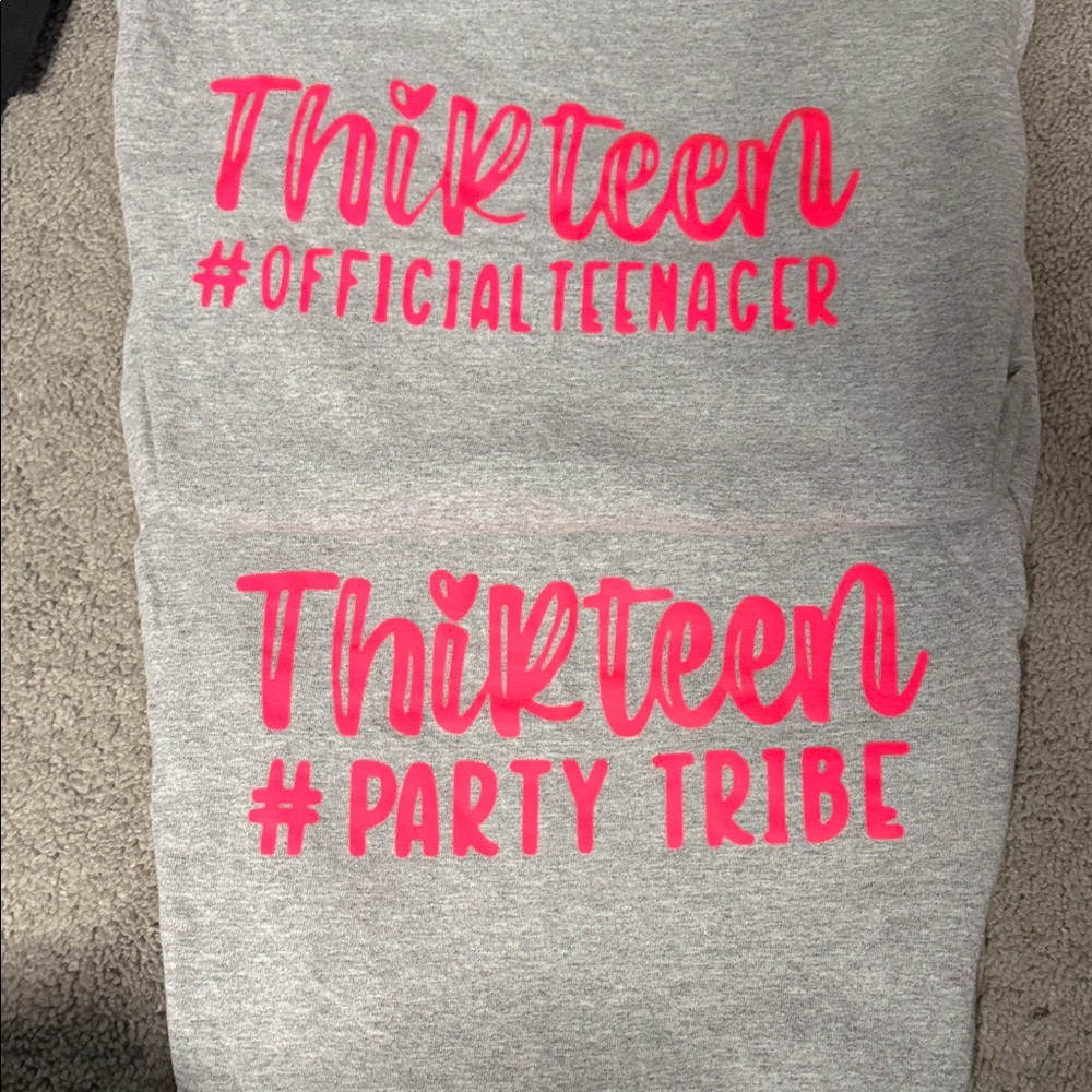 2 Gray and Pink Graphic Tee